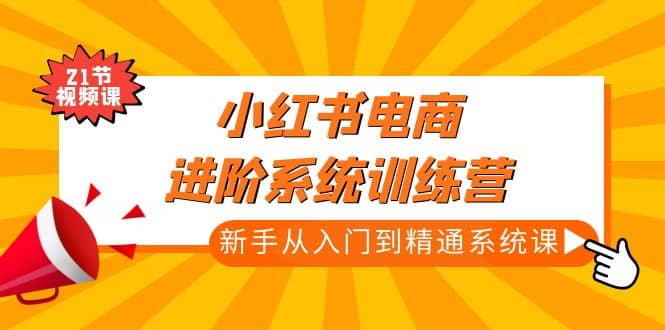 小红书电商进阶系统训练营：新手从入门到精通系统课（21节视频课）-创途网