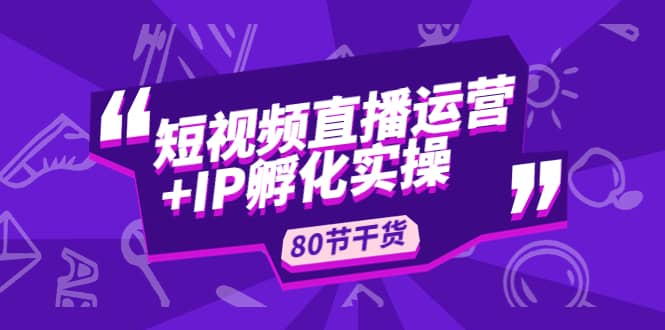 短视频直播运营+IP孵化实战：80节干货实操分享-创途网