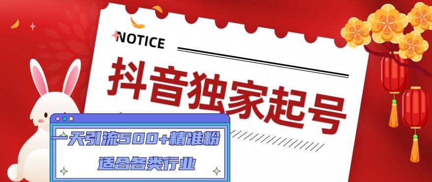 抖音独家起号，适合各类行业（9节视频课）-创途网