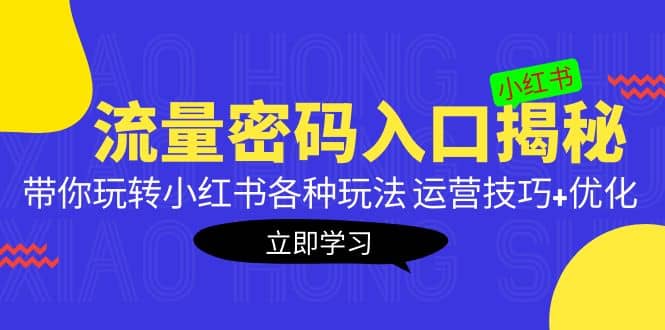 小红书流量密码入口揭秘：带你玩转小红书各种玩法 运营技巧+优化-创途网