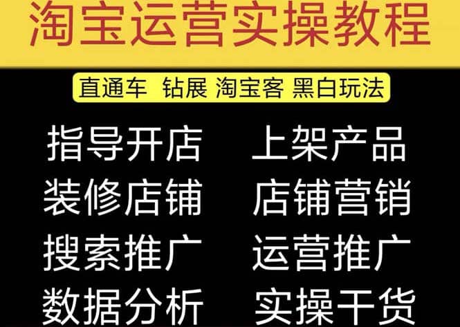 2023淘宝开店教程0基础到高级全套视频网店电商运营培训教学课程（2月更新）-创途网