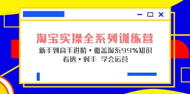 淘宝实操全系列训练营 新手到高手进阶·覆盖·99%知识 看透·对手 学会运营-创途网