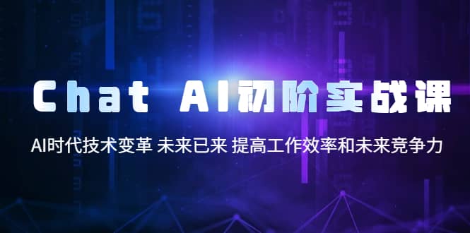Chat AI初阶实战课，AI时代技术变革 未来已来 提高工作效率和未来竞争力-创途网