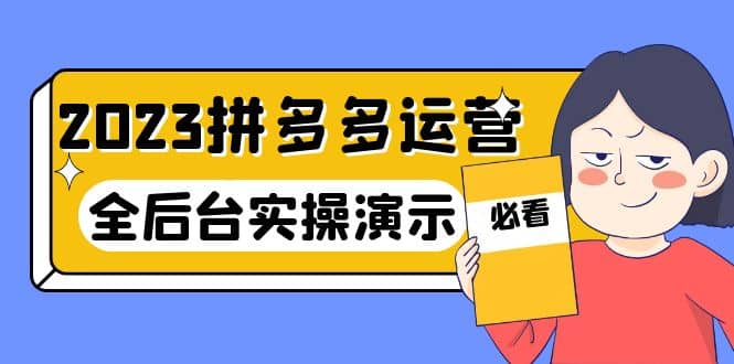 2023拼多多·运营：14节干货实战课，拒绝-口嗨，全后台实操演示-创途网