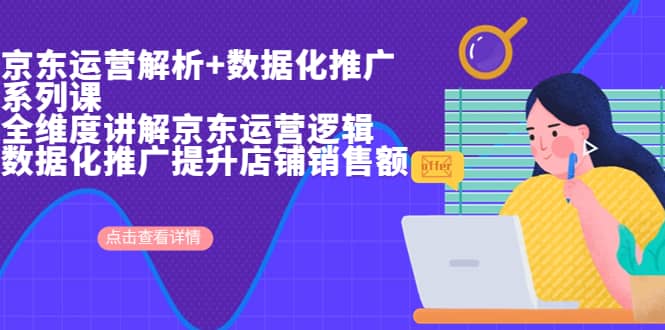 京东运营解析与数据化推广系列课，全维度讲解京东运营逻辑+数据化推广提升店铺销售额-创途网