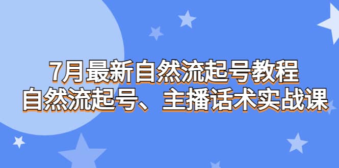 7月最新自然流起号教程，自然流起号、主播话术实战课-创途网