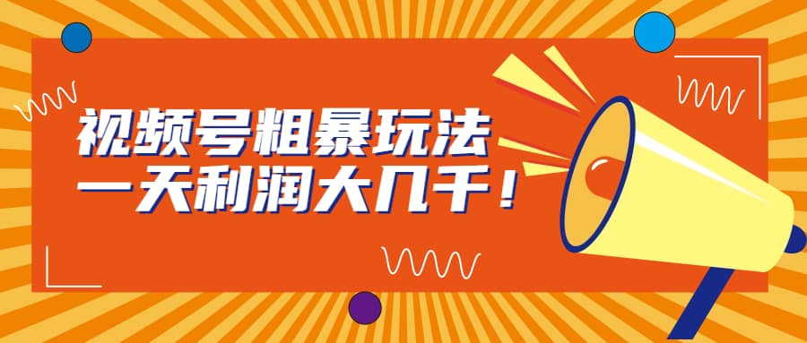 视频号粗暴玩法，一天利润大几千-创途网