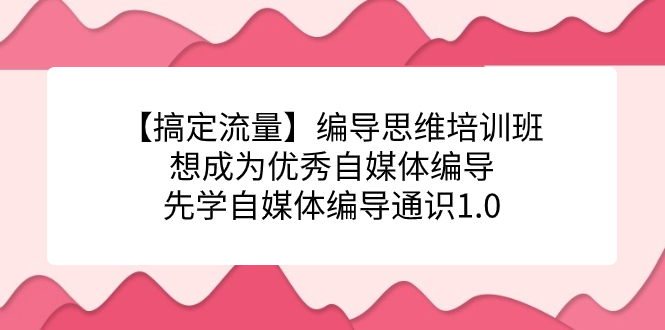 【搞定流量】编导思维培训班，想成为优秀自媒体编导先学自媒体编导通识1.0-创途网