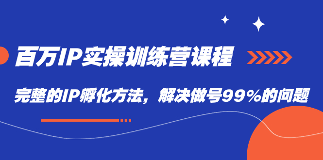 百万IP实战训练营课程，完整的IP孵化方法，解决做号99%的问题-创途网