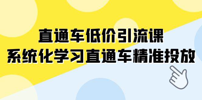 直通车-低价引流课，系统化学习直通车精准投放（14节课）-创途网
