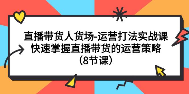 直播带货人货场-运营打法实战课：快速掌握直播带货的运营策略（8节课）-创途网