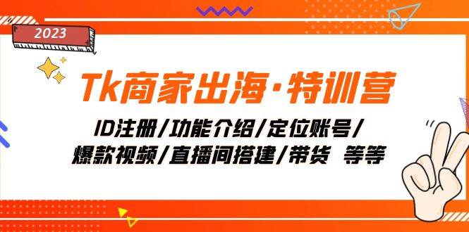 Tk商家出海·特训营：ID注册/功能介绍/定位账号/爆款视频/直播间搭建/带货-创途网