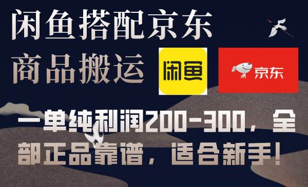 闲鱼搭配京东备份库搬运，一单纯利润200-300，全部正品靠谱，适合新手！-创途网