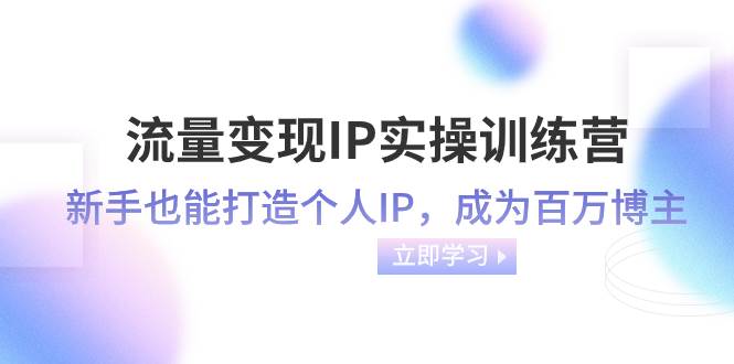 流量变现-IP实操训练营：新手也能打造个人IP，成为百万博主（46节课）-创途网
