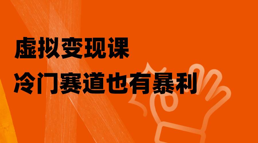虚拟变现课，冷门赛道也有暴利，手把手教你玩转冷门私域-创途网