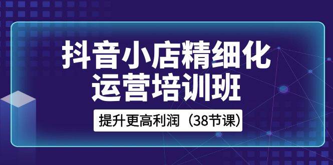 抖音小店-精细化运营培训班，提升更高利润（38节课）-创途网