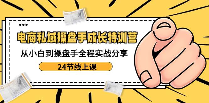 电商私域-操盘手成长特训营：从小白到操盘手全程实战分享-24节线上课-创途网