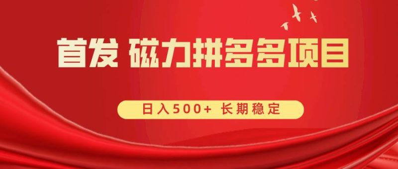 首发 磁力拼多多自撸  日入500+-创途网