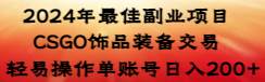 2024年最佳副业项目 CSGO饰品装备交易 轻易操作单账号日入200+-创途网