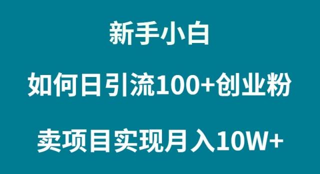 新手小白如何通过卖项目实现月入10W+-创途网