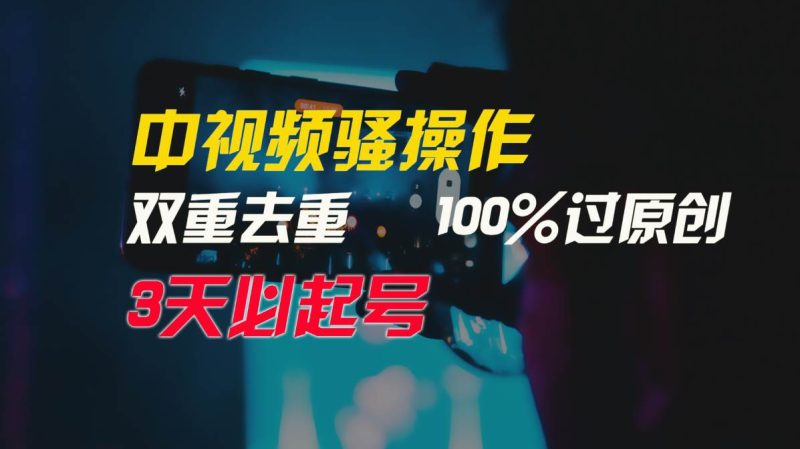 中视频骚操作，双重去重100%过原创，3天比必起号，简单无脑，月入3W+-创途网