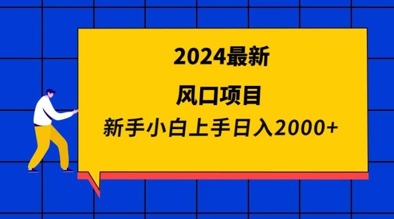 2024最新风口项目 新手小白日入2000+-创途网