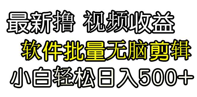 发视频撸收益，软件无脑批量剪辑，第一天发第二天就有钱-创途网