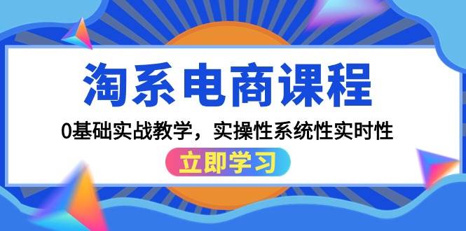 淘系电商课程，0基础实战教学，实操性系统性实时性（15节课）-创途网