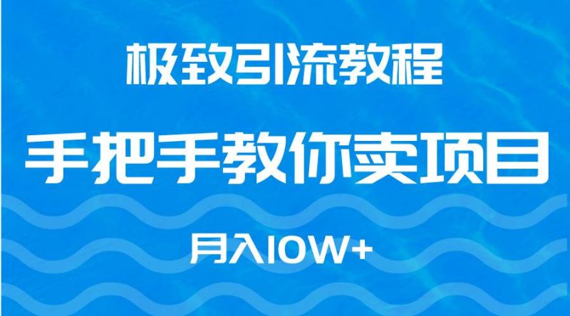 极致引流教程，手把手教你卖项目，月入10W+-创途网