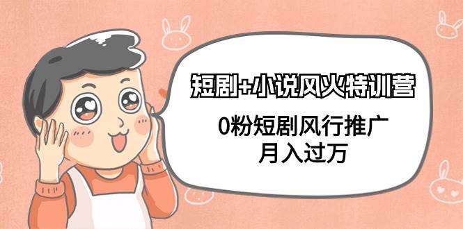 短剧+小说风火特训营，0粉短剧风行推广，月入过万（102节课）-创途网