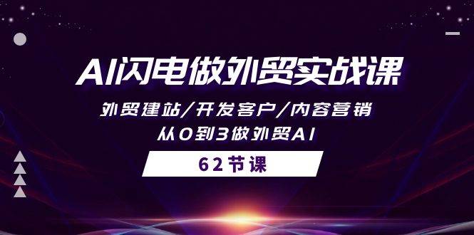 AI闪电做外贸实战课，外贸建站/开发客户/内容营销/从0到3做外贸AI-62节-创途网