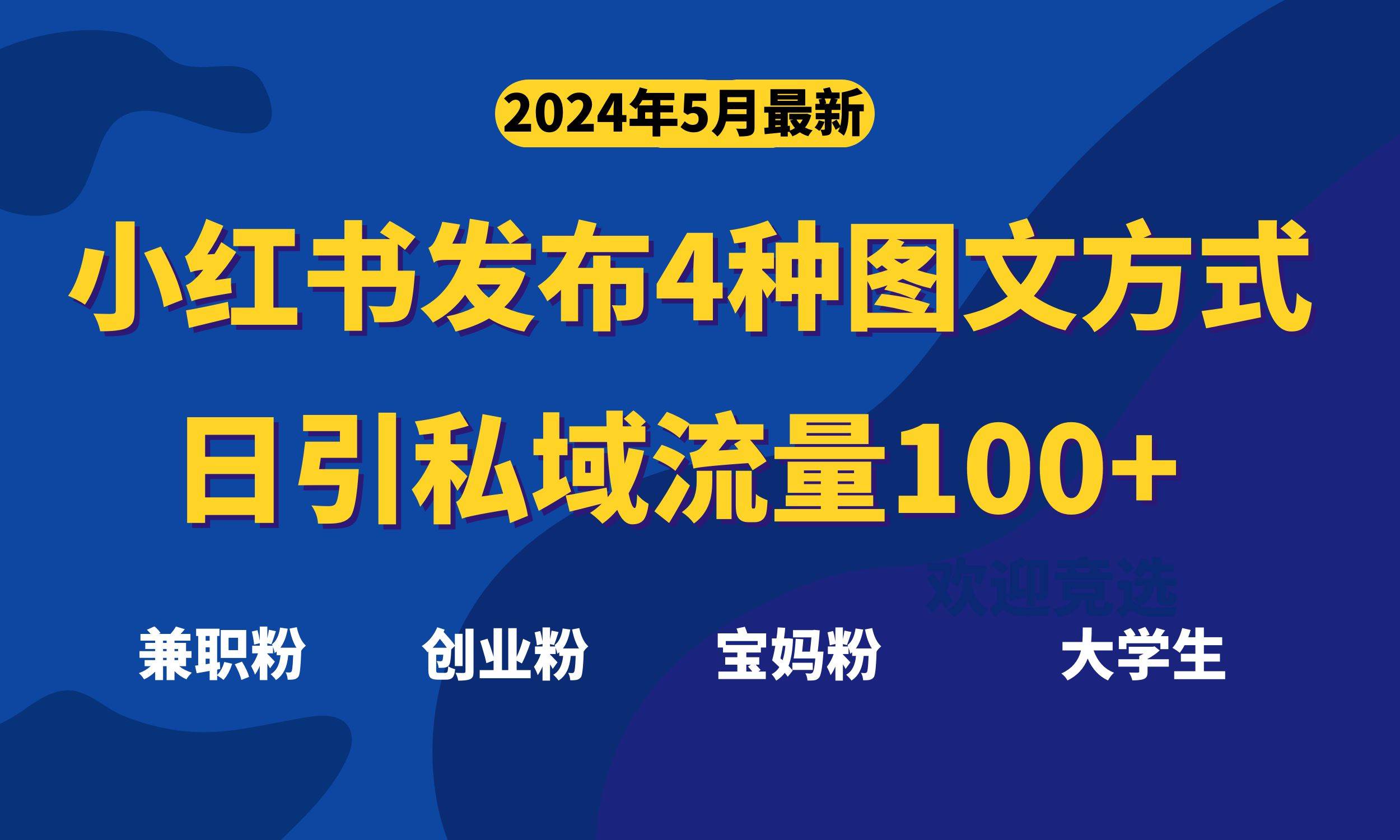最新小红书发布这四种图文，日引私域流量100+不成问题，-创途网