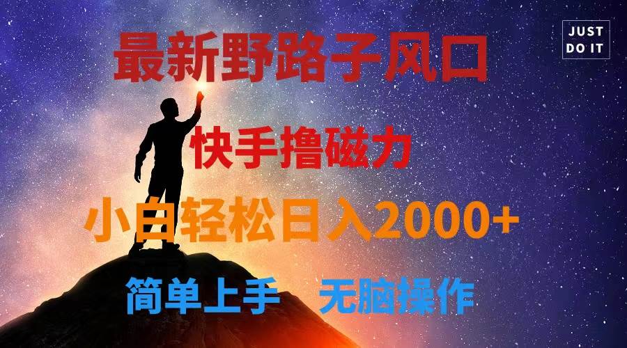最新风口！快手撸磁力，野路子，小白无脑操作日入2000+-创途网