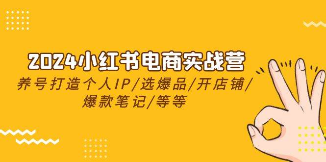 2024小红书电商实战营，养号打造IP/选爆品/开店铺/爆款笔记/等等（24节）-创途网