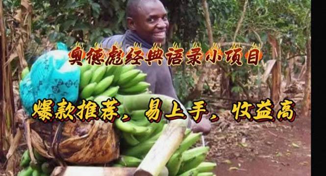 奥德彪经典语录小项目，爆款推荐，易上手，收益高-创途网