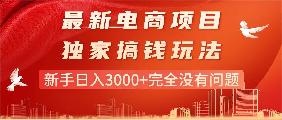 最新电商项目-搞钱玩法，新手日入3000+完全没有问题-创途网