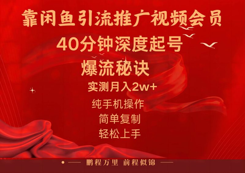 闲鱼暴力引流推广视频会员，能做到日入2W+，操作简单-创途网