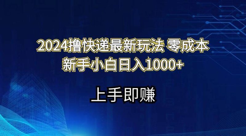 2024撸快递最新玩法零成本新手小白日入1000+-创途网