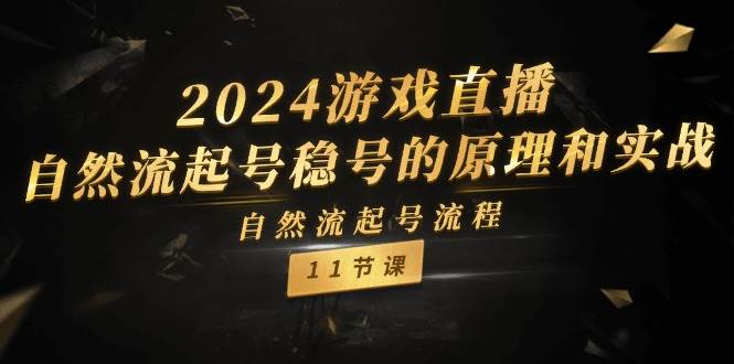 2024游戏直播-自然流起号稳号的原理和实战，自然流起号流程（11节）-创途网