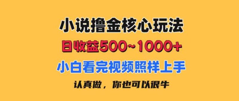 小说撸金核心玩法,日收益500-1000+,小白看完照样上手,0成本有手就行-创途网