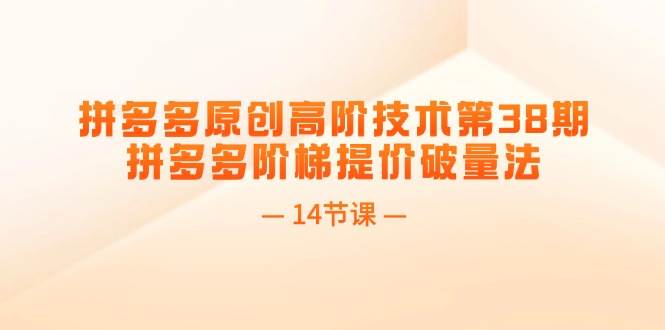拼多多原创高阶技术第38期，拼多多阶梯提价破量法（14节课）-创途网