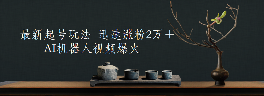 最新起号玩法，AI机器人视频爆火，迅速涨粉2万＋-创途网