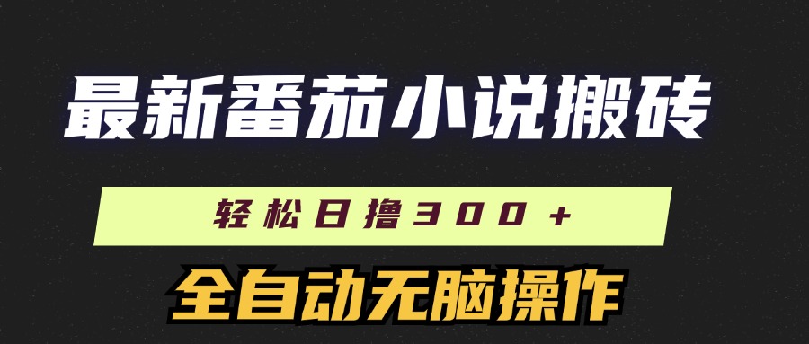 最新番茄小说搬砖，日撸300＋！全自动操作，可矩阵放大-创途网