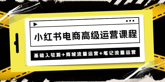 小红书电商高级运营课程：基础入驻篇+商城流量运营+笔记流量运营-创途网