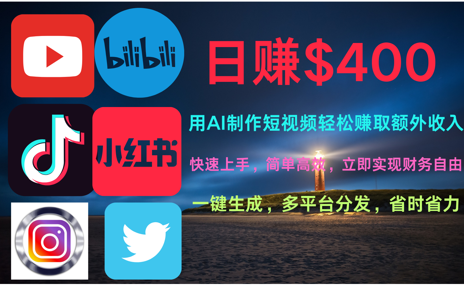 玩转全网视频平台，创造视频就能轻松赚取每天400美金-创途网