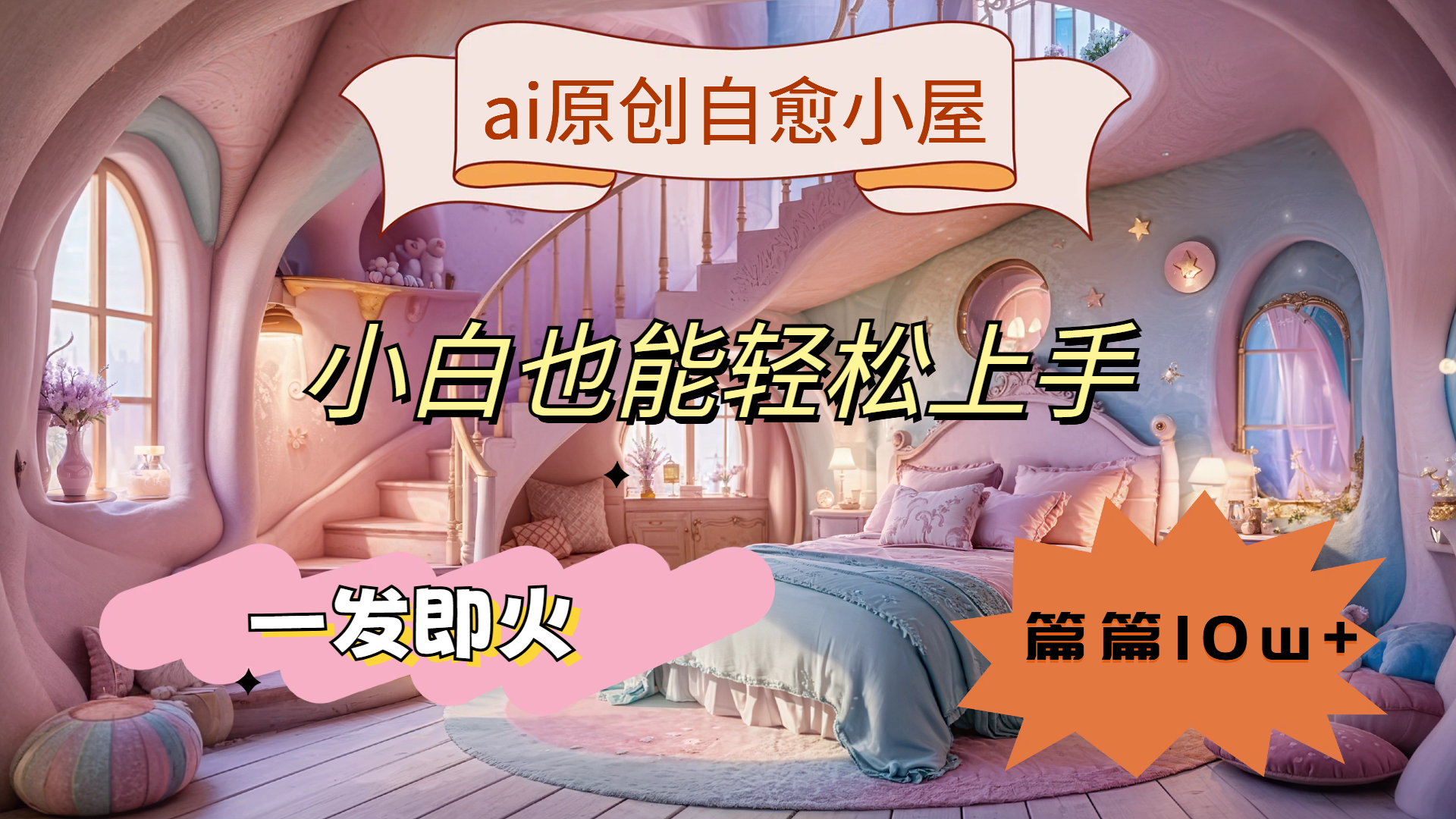 ai原创治愈小屋，小白也能轻松上手，一发即火，篇篇10w+-创途网