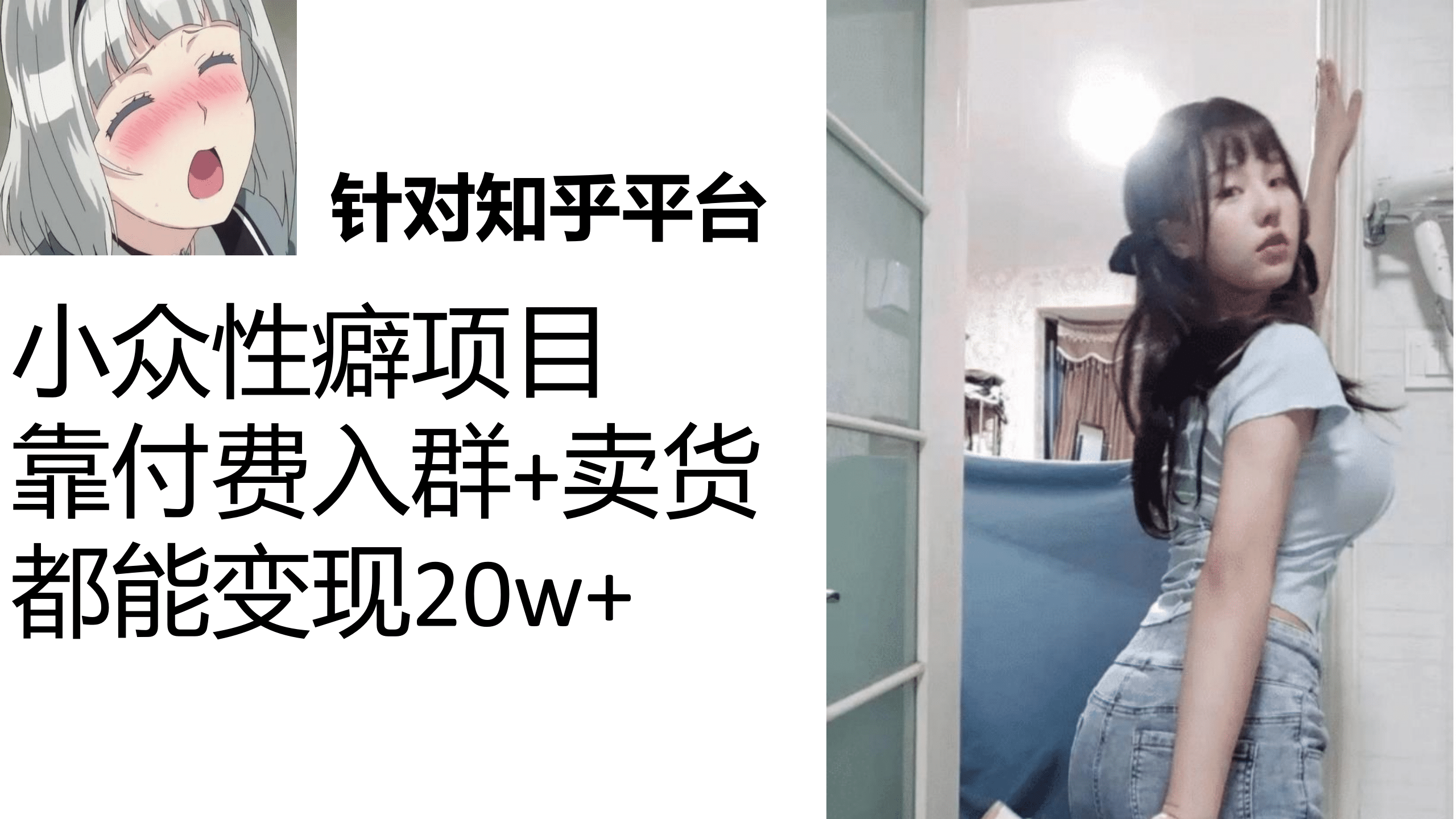 图片[1]-知乎小众性癖项目，Lsp的钱才是最好赚的，付费建群+卖货变现20w-创途网