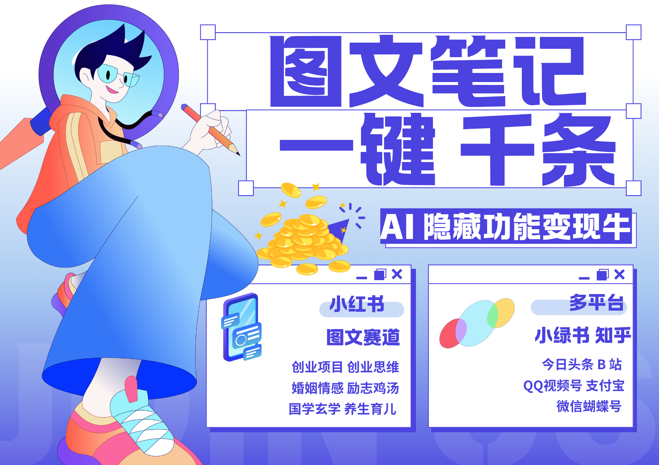 小红书小绿书 秒生图文一键千条 轻松变现3W+-创途网