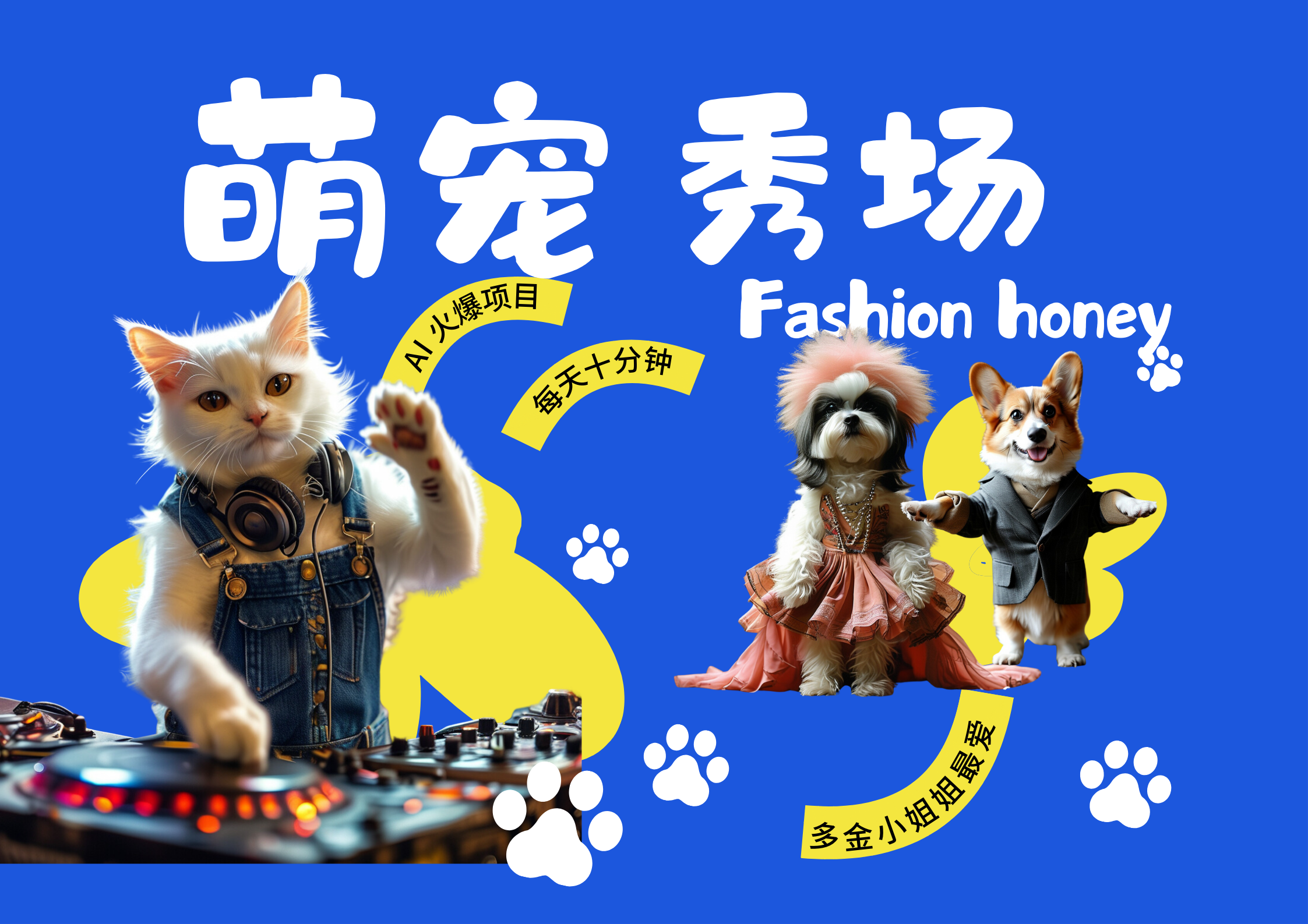 酷飒动物跳舞走秀  时尚喵FASHION汪 多金小姐姐最爱的 轻松月入破万-创途网