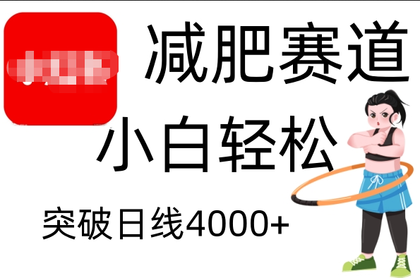 小红书减肥赛道，小白轻松日利润4000+-创途网